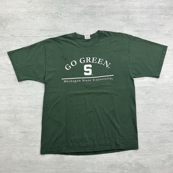 Fruit of the Loom Other - Vintage 90s Michigan State Shirt Size XL Green Spartans University NCAA MSU